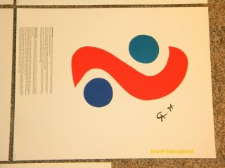 5 Alexander CALDER Braniff Airlines MENU COVERS 1974 Lithograph poster 5