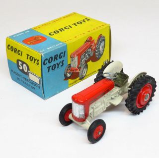 Corgi Toys 50 - Massey Ferguson 65 Tractor - Boxed Mettoy Playcraft Vintage Rare
