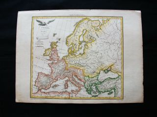 1810 Lapie - Rare Map Of Ancient Europe,  Invasion Of Huns,  Spain,  Greece,  Russia