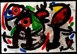 Hand Signed Joan Miro Color Lithograph From Dlm 186,  1970.  Cramer 134.