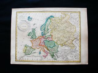 1810 Lapie - Rare Map Of Europe Moderne,  European Empire,  Mediterranean,  Italy.