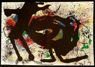 Hand Signed Joan MirÓ Color Lithograph From Derriere Le Miroir 203.  1973.