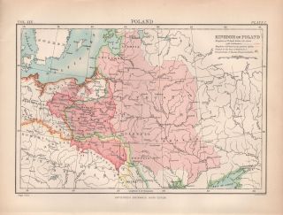 1880 Ca Antique Map - Poland