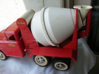 Vintage 1960 Tonka Red Cement Mixer Truck 6