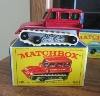 Vintage Lesney Matchbox Snow - Trac 35 In The Box.