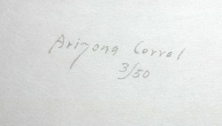 S p R i n G s A L e Arizona Etch FERDINAND BURGDORFF Arizona Corral 1927 5 