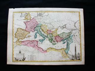 1810 Lapie - Rare Map Of Europe,  Mediterranean Sea,  Italy,  Roman Empire,  Turkey