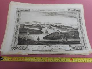 100 Prospect Plan Map Of Aberdeen Scotland Engraved By Hogg C1784 Vgc