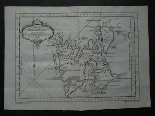 1758 Bellin Atlas Map Svalbard - Carte Du Spits - Berg - Spitsberg