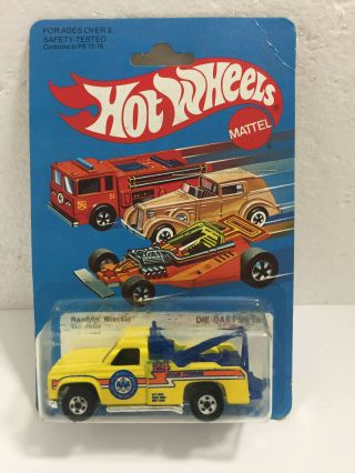 Hot Wheels - Ramblin Wrecker - Blackwall 1982 - No.  7659 Moc Bw Yellow