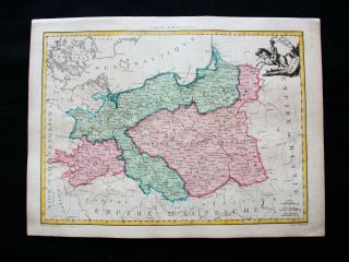 1810 Lapie - Rare Map Of Prussia,  Poland,  Polen,  Warsaw,  Baltic Sea,  Lithuania.