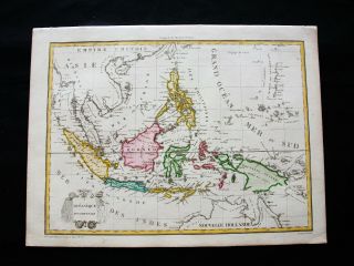 1810 Lapie - Rare Map Of Asia,  East Indies,  Philippines,  Thailand,  Singapore Java