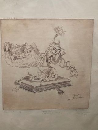 Federico Cantu – Rare Signed Etching - 1946 – 1/12 - Mexican Art