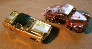 Vintage Aurora Cigar Box Speedline Cars,  Willys Gasser And Mustang