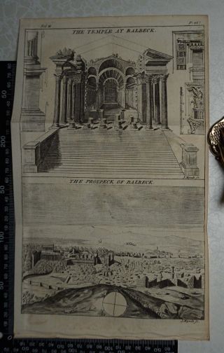 1747 Temple Of Balbck (baalbek) Syria / The Prospect Of Balbeck Engraving