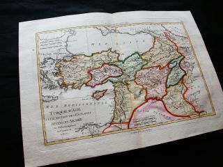 1789 BONNE - rare map of TURKEY in ASIA,  ARABIA,  CYPRUS,  PERSIA,  IRAN,  GEORGIA 3