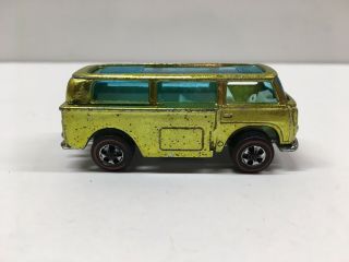 Vintage 1969 Mattel Hot Wheels Redline Volkswagen Beach Bomb VW Bus (YELLOW) 3