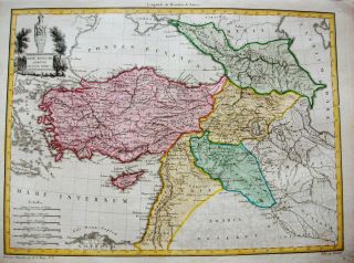 1810 LAPIE - rare map of TURKEY in ASIA,  IRAN,  ARMENIA,  GEORGIA,  SYRIA,  LEBANON 2