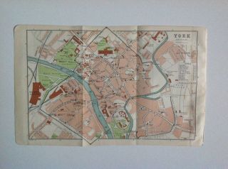 York Street Plan,  1893,  Antique Map,  Bartholomew Atlas