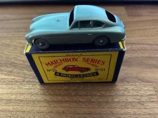 Vintage Matchbox Lesney Moko No.  53 Aston Martin Boxed