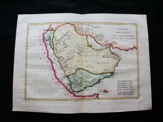 1789 Bonne - Rare Map: Asia,  Middle East,  Arabia,  Persian Gulf,  Qatar Rijadh Oman