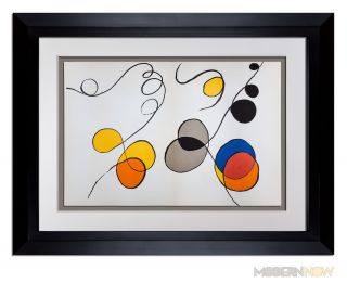 Alexander CALDER COLOR Lithograph LIMITED Ed.  1968,  Custom FRAME 4