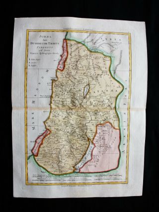 1789 Bonne - Rare Map: Middle East,  Israel,  Palestine,  Judea Holy Land Asia Minor