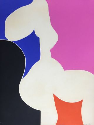 Barbara Kwasniewska Signed Art Etching Abstract Nude 1969