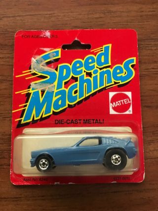 1983 Hot Wheels Speed Machines Show Hoss Light Blue Mustang Vintage Blackwall