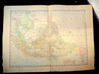 1889 Map,  East Indies,  Java Etal,  Plate’s 83 - 84 - 85,  Bradley’s Atlas Of The World