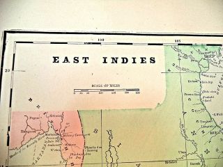 1889 MAP,  EAST INDIES,  JAVA ETAL,  PLATE’s 83 - 84 - 85,  BRADLEY’S ATLAS OF THE WORLD 2