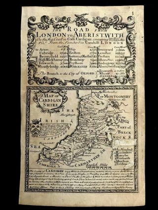 The Road From London To Aberystwyth From 1700s