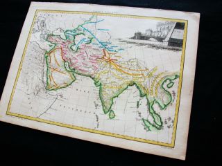 1810 LAPIE - rare map of ASIA SOUTHERN,  ARABIA,  INDIA,  YEMEN,  MIDDLE EAST,  IRAN 4