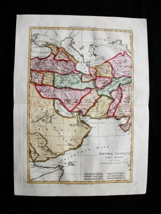 1789 Bonne - Rare Map: Imperia Antiqua,  Pars Media; Arabia,  Azerbaijan Iran Iraq