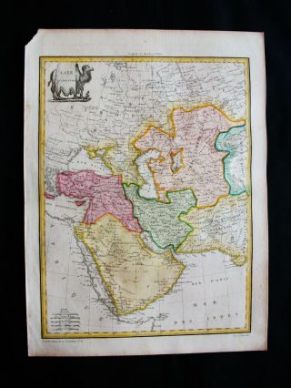 1810 Lapie - Rare Map Of Asia Western,  Saudi Arabia,  Yemen,  Armenia,  Iran,  Qatar