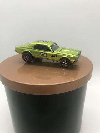 Vintage 1967 Hot Wheels Redline Custom Mercury Cougar Lime Green