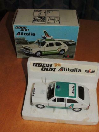 Vintage 1974 Polistil Politoy Fiat 127 Green/white Alitalia Mib 1/25