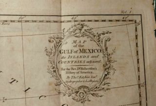 1787 - Kitchin - Maps - Gulf Of Mexico & South America 20 " X 16 "