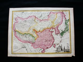 1810 Lapie - Rare Map Of Asia,  China,  Japan,  Korea,  Beijing,  Taiwan,  Tokyo Seoul