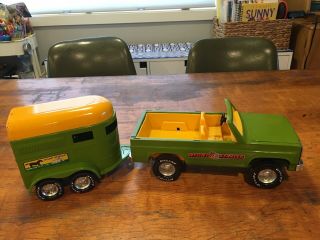 Vintage 70’s Nylint Stables Truck And Horse Trailer