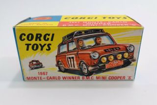 Corgi Monte Carlo Winner Bmc Mini Cooper S Number 339 Made In Great Britain