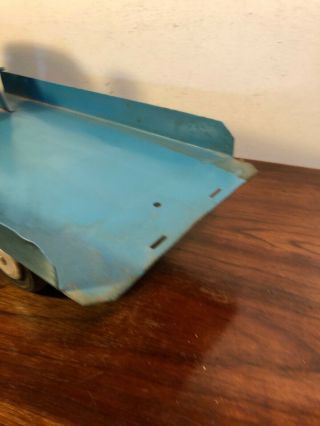 Vintage Structo Flat Bed Truck Car Hauler Pressed Steel Toy Diamond T 4