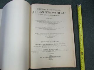 1926 INT ' L ATLAS OF THE WORLD w/ League of Nations Boundaries w/ Hist 2