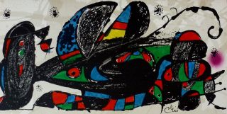 Joan Miro Escultor Iran Signed Limited To 1500 Lithograph 1974