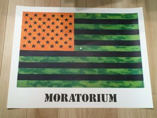 Jasper Johns 1969 Poster " Moratorium " Leo Castelli Gallery