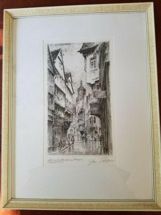Fine Etching By Paul Geissler German Artist (1881 - 1965) Titled & Signed