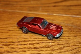 Vintage Hot Wheels Redline 1967 Custom Mustang Red Interior Usa