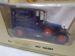 MATCHBOX MODELS OF YESTERYEAR Y5 - 4 1927 TALBOT VAN CHOCOLATE MENIER ISSUE 5 4