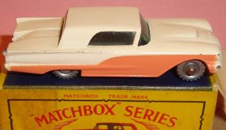 Vintage Matchbox American Ford Thunderbird No.  75 Spw Silver Wheels T - Bird