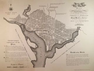 Vintage Map Art Print Of Washington Dc